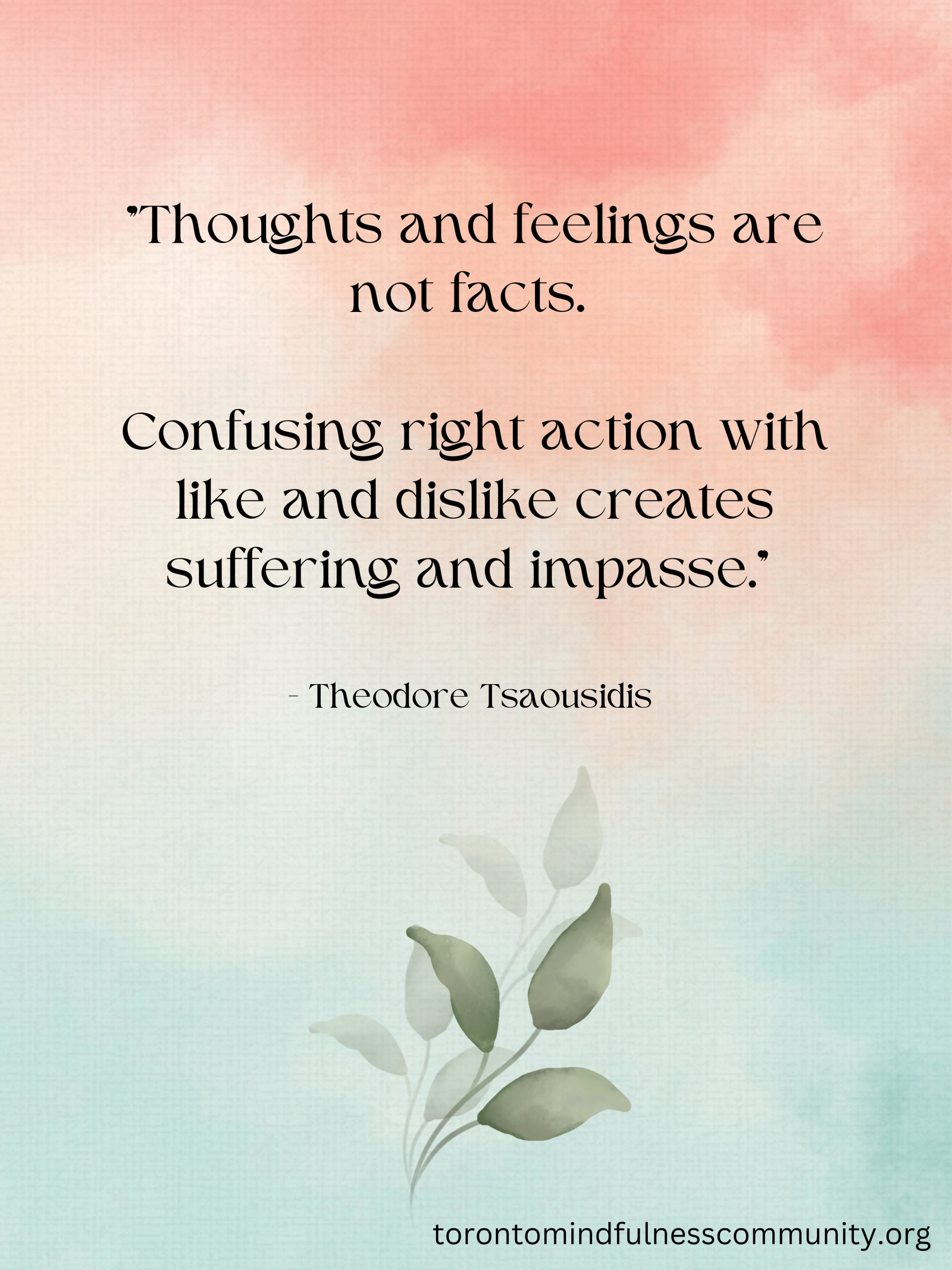 Thoughts and feelings not facts