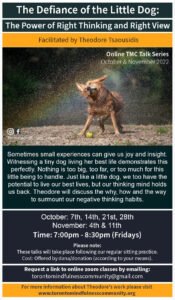 The Defiance of the Little Dog: The Power of Right Thinking and Right View (October-November 2022)