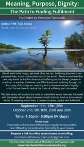 Meaning, Purpose, Dignity: The Path to Finding Fulfilment (September-October 2020)